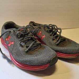 Under Armour UA Men Liquify Marathon Running Shoe Sneakers Gray/Red Size US 8.5